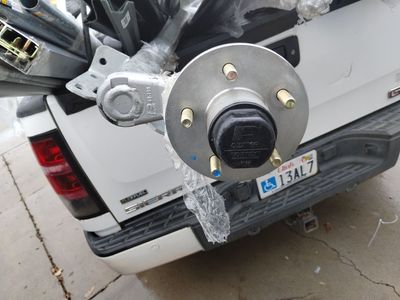 DEXTER TRAILER AXLE SEE PICT FOR MORE INFO 80 in pad to pad 96hub to hub 8 ft aluminum angle frame mat