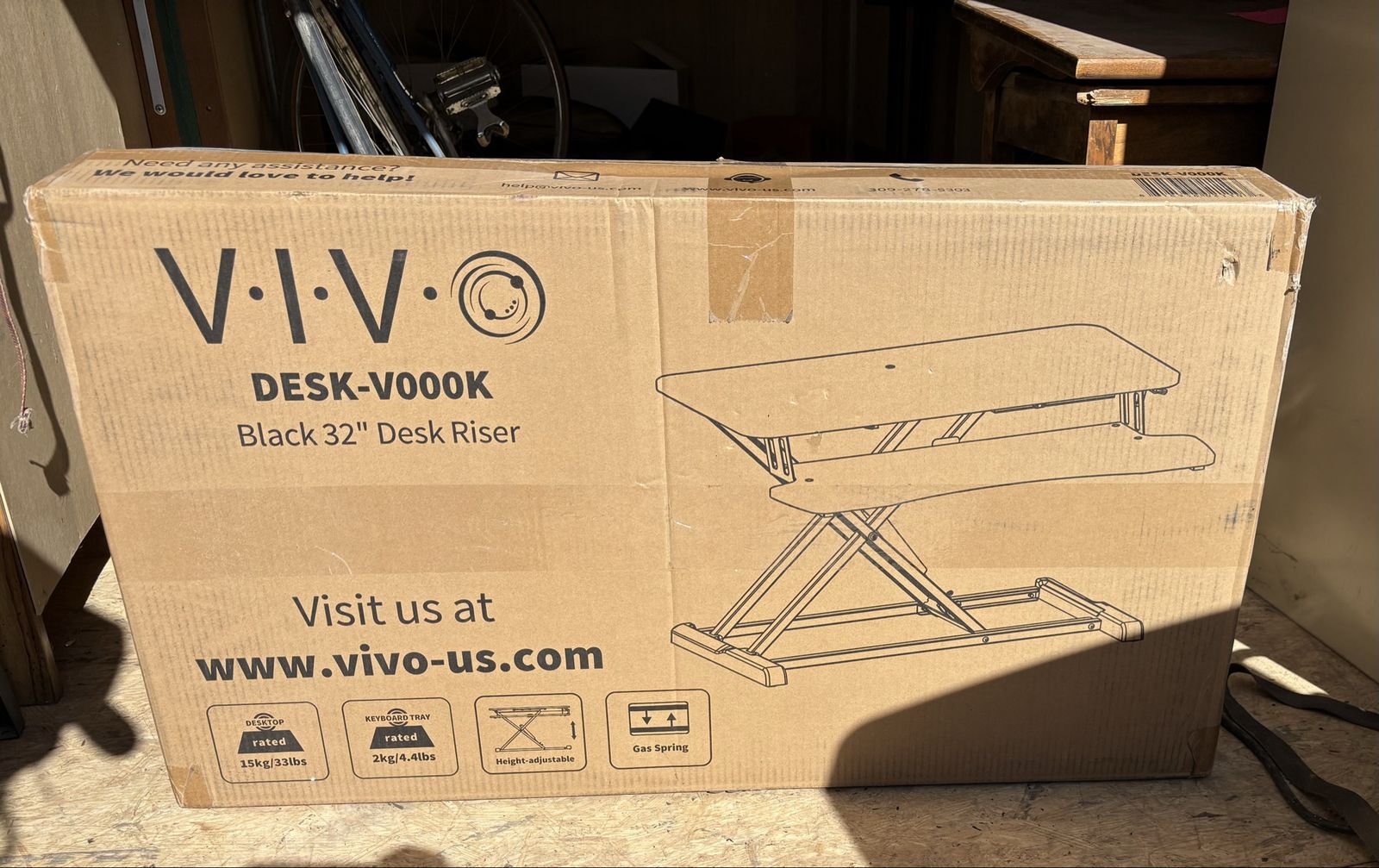 Brand new, unopened Vivo 32” desk