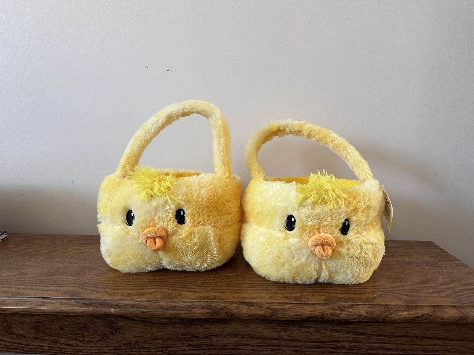 Adorable Plush Chick Easter Baskets – Set of 2