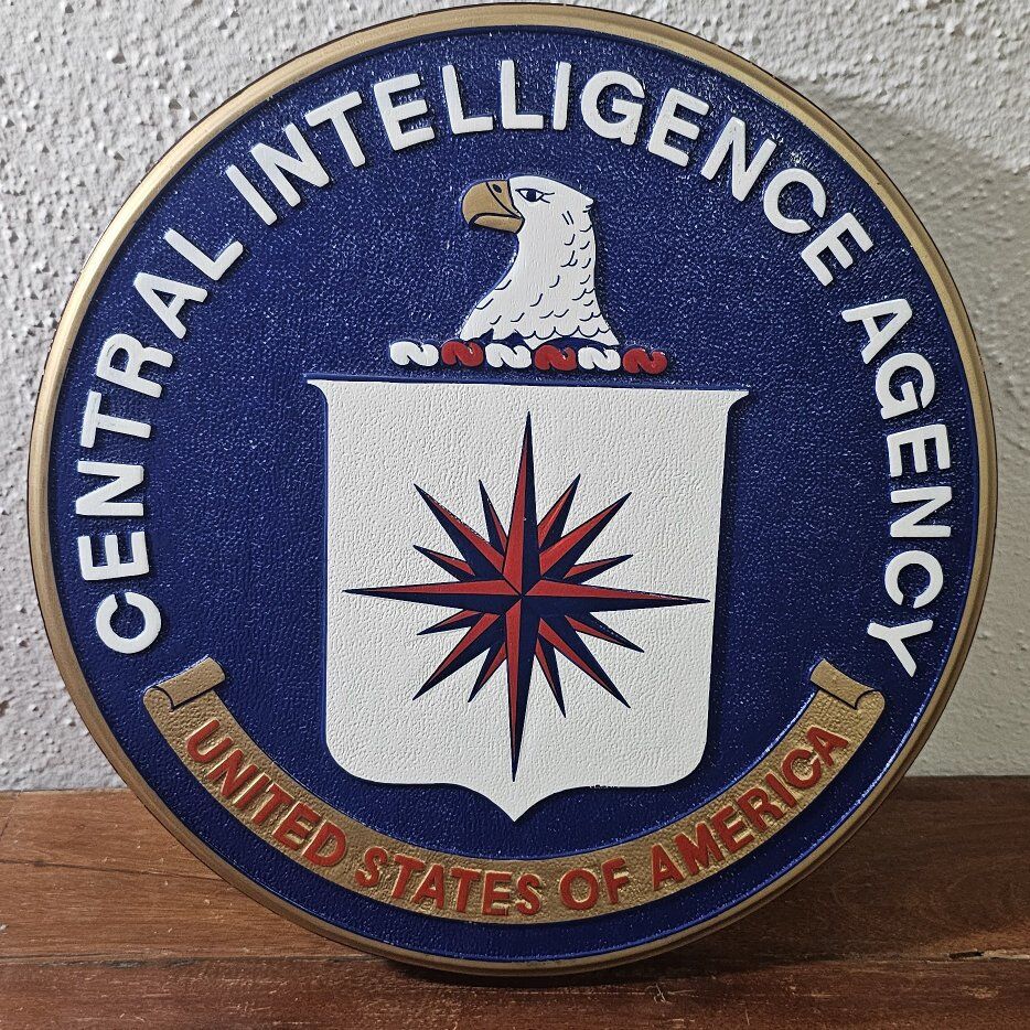 Vintage Central Intelligence Agency (CIA) Plaque
