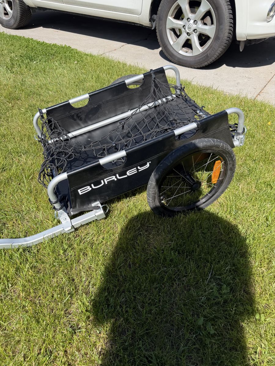 Burley Design Coho XC Single Wheel Bike Cargo Trailer - Black, Excellent Condition