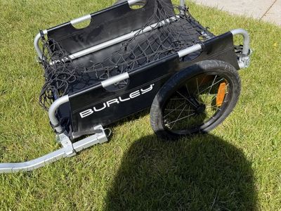 Burley Design Coho XC Single Wheel Bike Cargo Trailer - Black, Excellent Condition