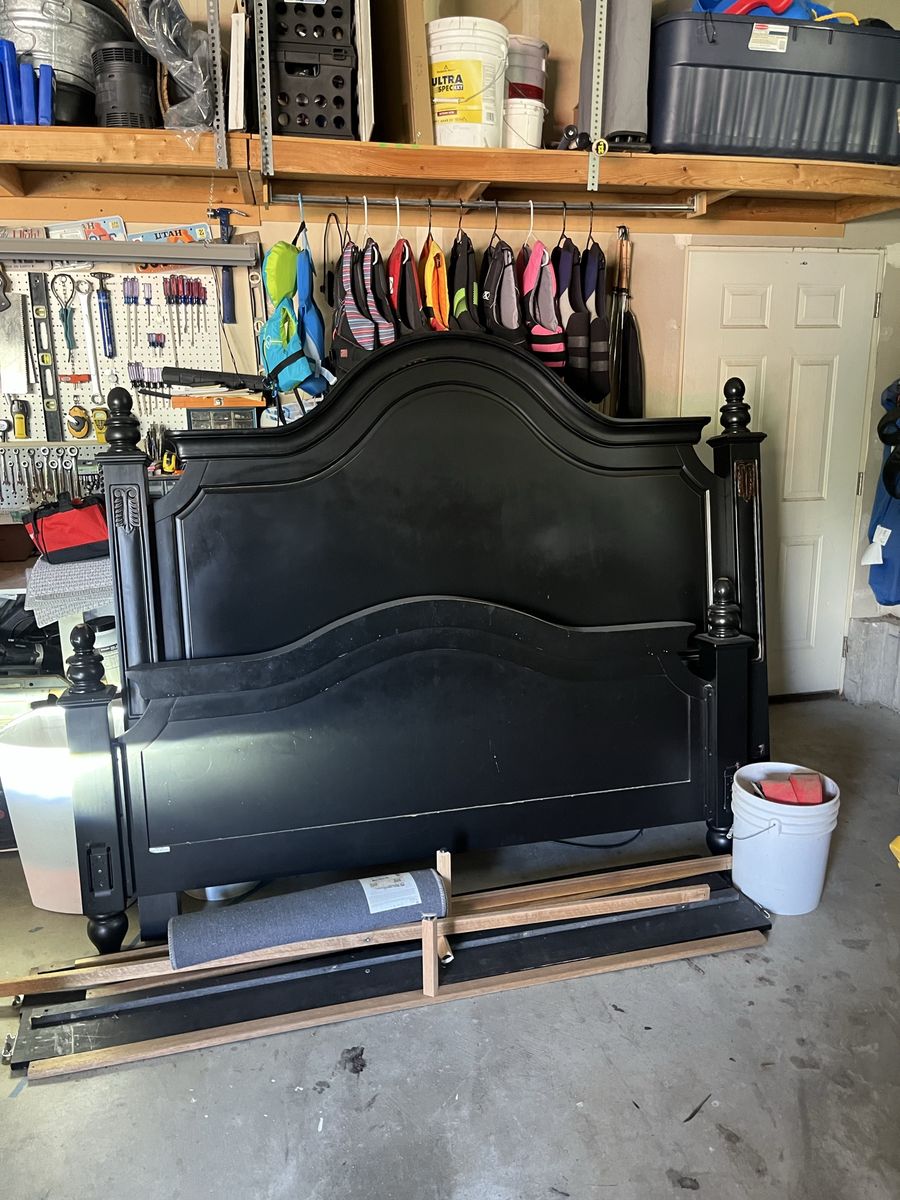 King size headboard/footboard bed frame.