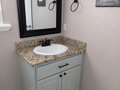 Bathroom Vanity with Granite Top + Sink + Faucet + Mirror – 33.5" W x 22" D