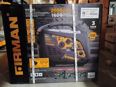 **NEW Firman W01682 2000W/1600W Inverter Generator