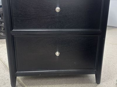 Black Filing Cabinet 2 drawers