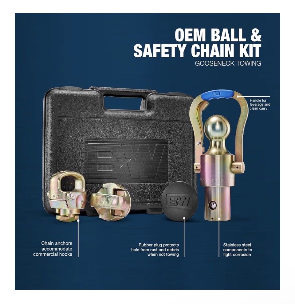 B&W OEM Gooseneck 2-5/16” ball puck system.