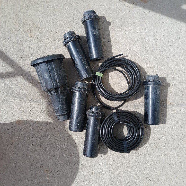 Hunter Rotor PGP sprinkler heads with funny pipe