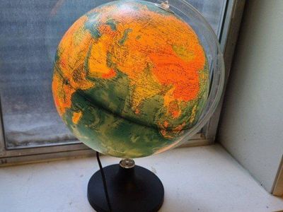 Replogle Light-Up World Globe - Vintage Desk Decor
