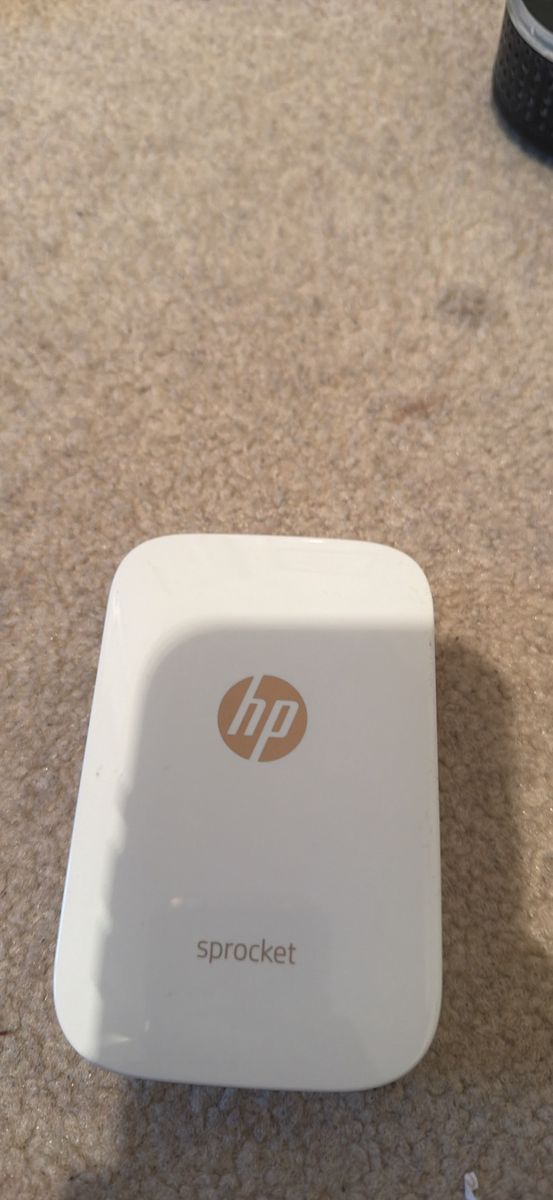 HP Sprocket Portable Photo Printer - White, Compact, Bluetooth Connectivity