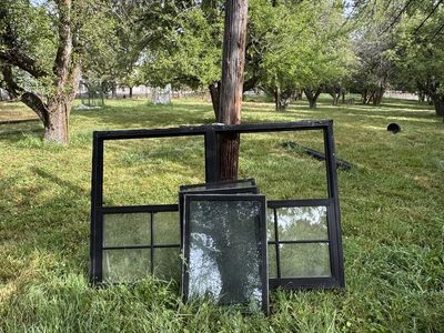 Large black on black Anderson window