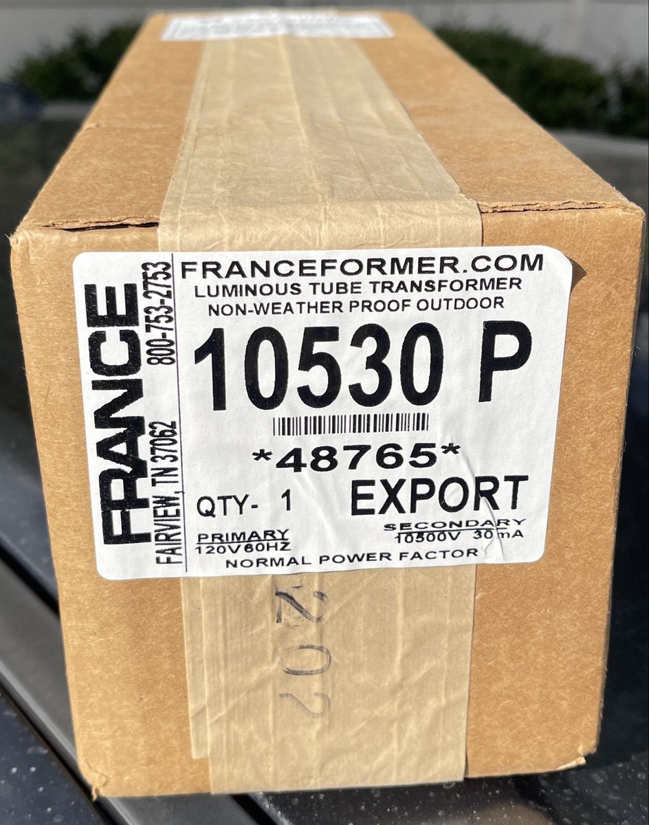 Transformer – 10,500V 30mA 10530 P Luminous Tube Transformer Non-Weather Proof Outdoor 120V 60. NEW