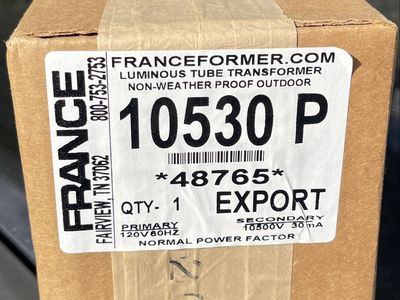 Transformer – 10,500V 30mA 10530 P Luminous Tube Transformer Non-Weather Proof Outdoor 120V 60. NEW