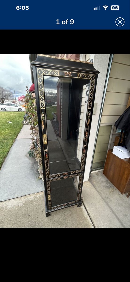 Vintage Jasper Oriental Chinoiserie Laquer Curio