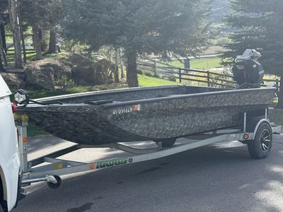 2021 havoc duck boat with mud buddy 40 hp turbo