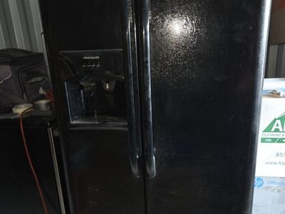 Frigidaire Side-by-Side Refrigerator in Black with Ice and Water Dispenser