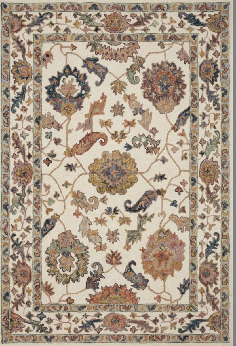 NEW!!! LOLOI MULTICOLORED 9x13 Natural Fiber Wool