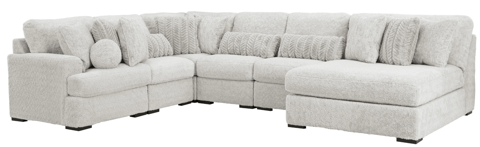 Cuddle Plush 6-Piece Sectional Sofa w/ Chaise - Living Room Furniture - Action Home Furniture