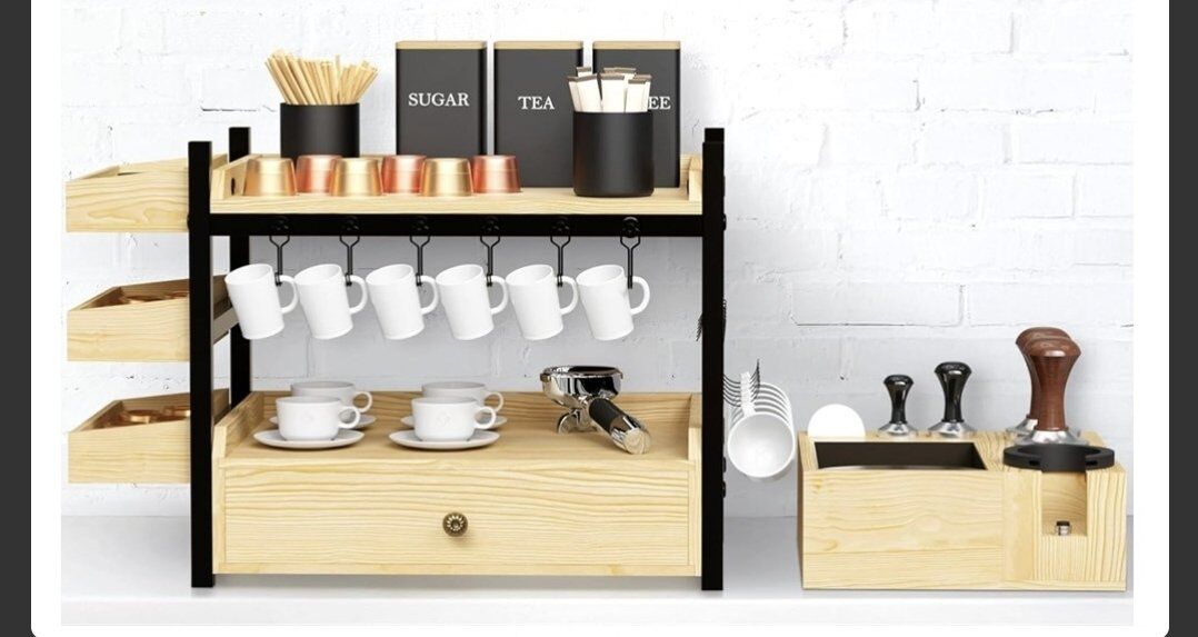 2-in-1 coffee bar and espresso station