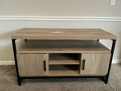 Light Grey Wood TV Stand