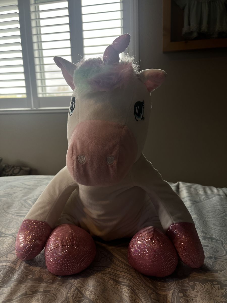 Easter - Unicorn Stuffed Animal (Your Zone Brand) - Clean- Like New Condition - 16+ inches tall