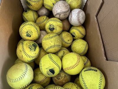 Lot of 37 Used Diamond 12BYSC ZULY Fastpitch Softballs - Great for Practice/Training