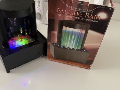 North Point Falling Rain Illuminated Water Fountain Color Changing LED Lights Decor