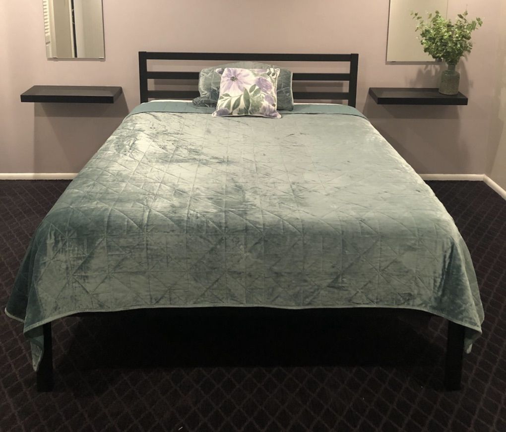 Bed Set  Frame, Matress, And blanket