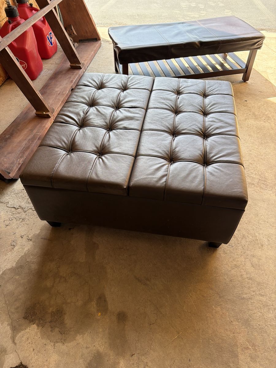 Leather Ottoman