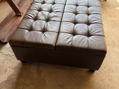 Leather Ottoman