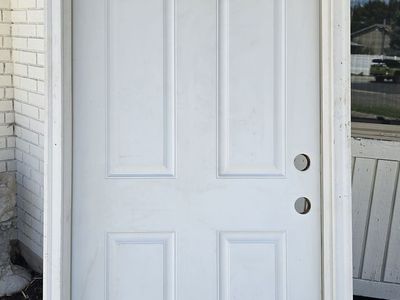 Stanley Steel Exterior Door + Frame - 32x80- Left-hand Hinged