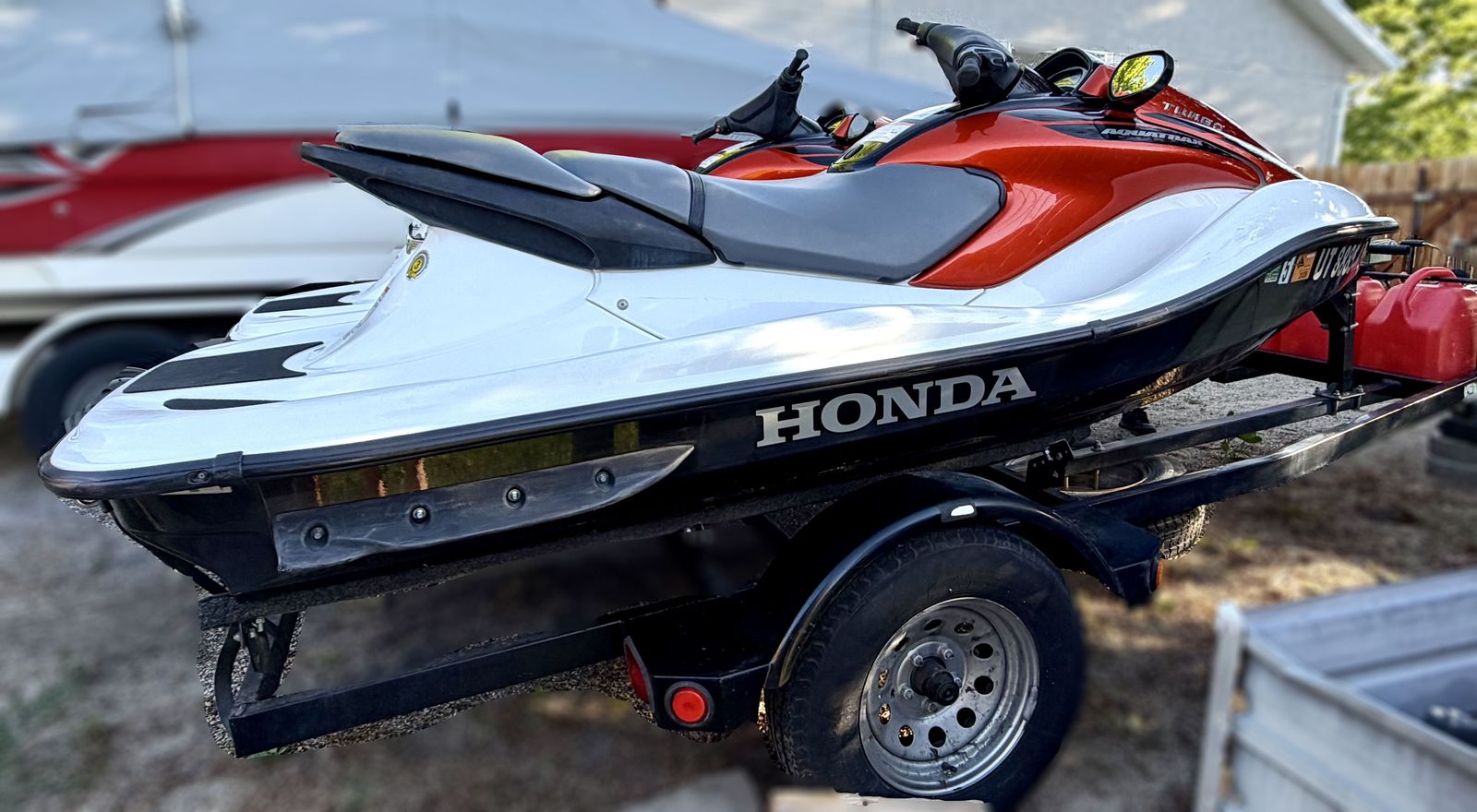 2 Honda Jet Skis 2007 AquaTrax Turbo 3-person with trailer