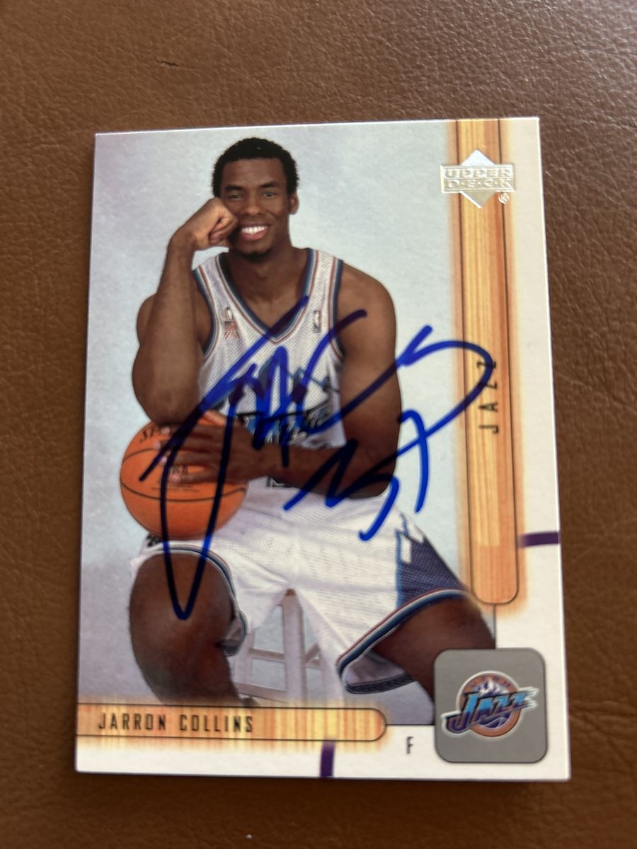 2002 Jarron Collins Rookie Autographed Upper Deck Classic Utah Jazz Basketball Card - Hand Signed NBA Collectible Auto RC