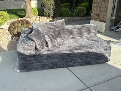 Gray Boneless Couch