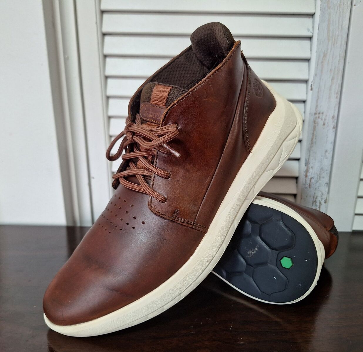 Mens Timberland Leather Chukka Sneakers Sz-9