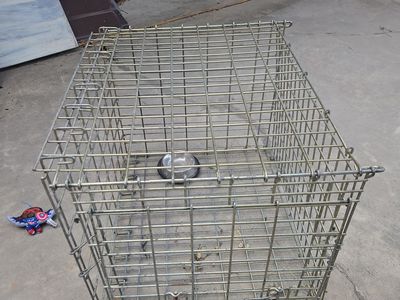Metal Kennel dog. Animal
