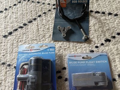 Bilge Pump, Float Switch, and Rod Holder