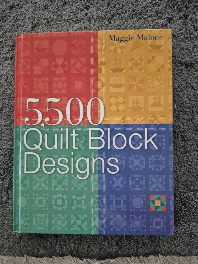 5,500 Quilt Block Designs Book by Maggie Malone Hardcover