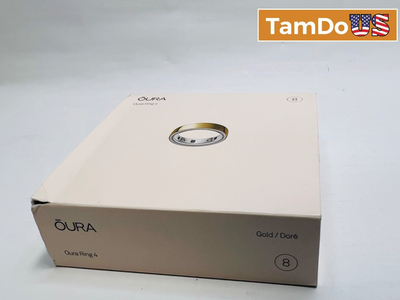 Oura Ring 4 Smart Ring - Gold, Size 8 | Advanced Health & Sleep Tracker