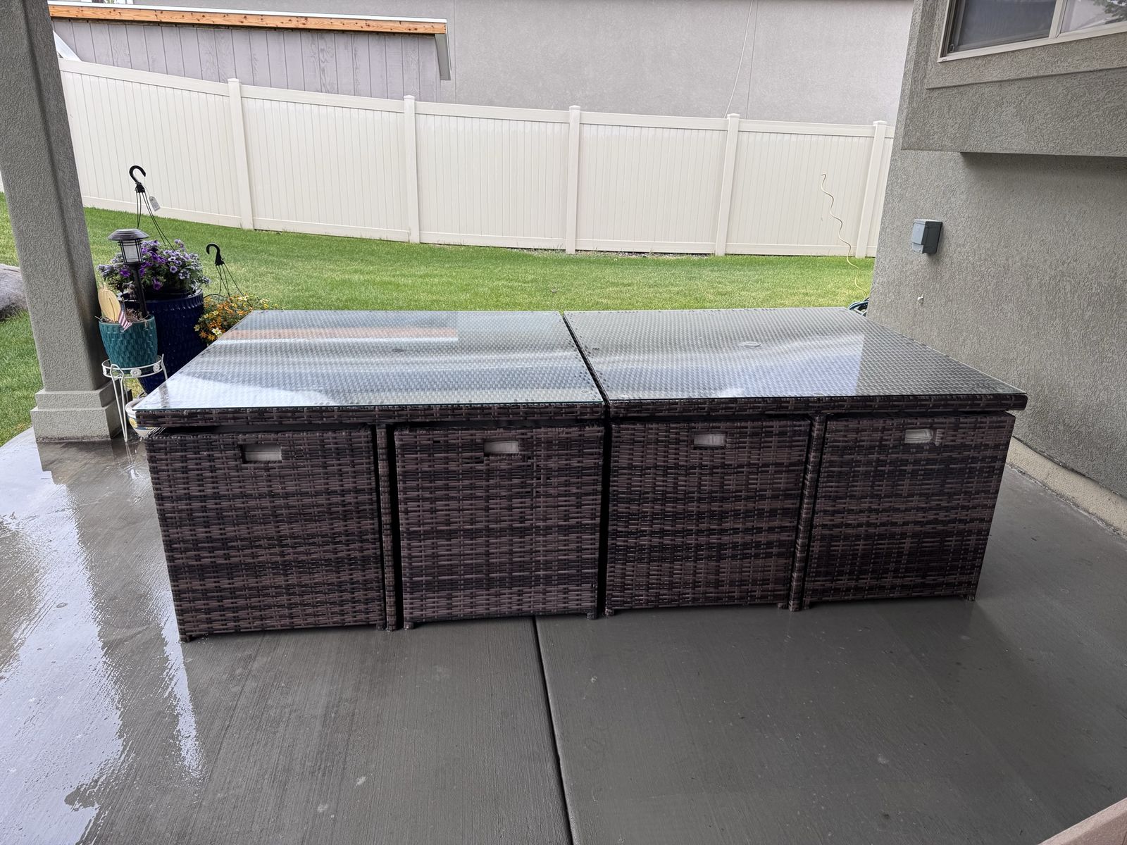 Patio table set - seats up to 16