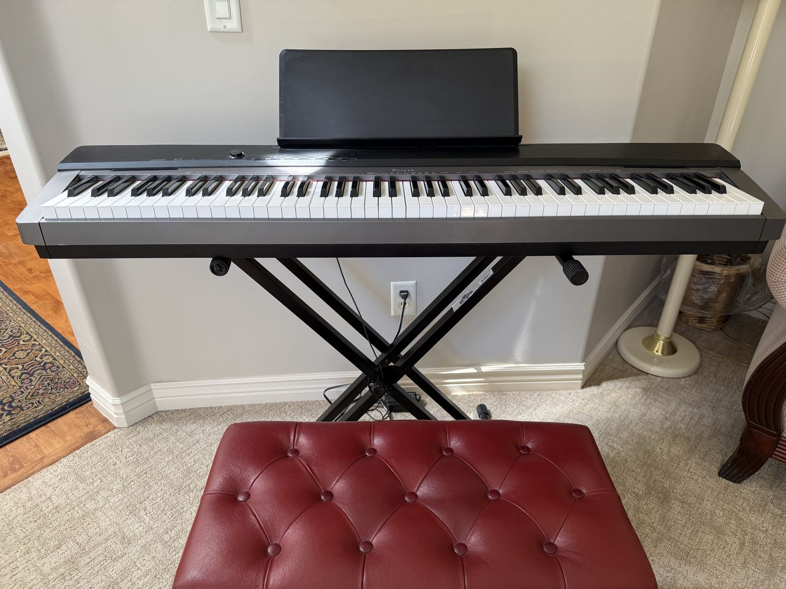 Casio Privia PX-130 Digital Piano Keyboard with Stand and Bench - 88 Weighted Keys