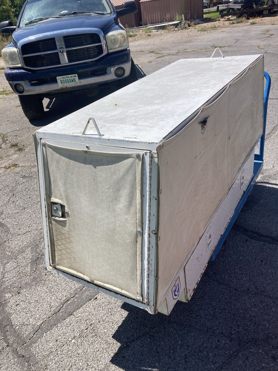Used White Truck Shell Camper Cap with Storage Compartments