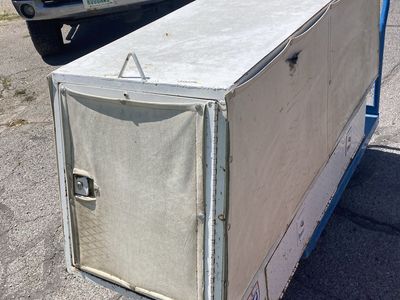 Used White Truck Shell Camper Cap with Storage Compartments