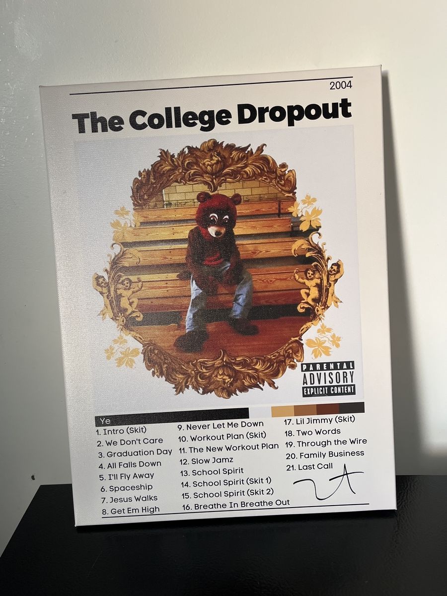 Kanye West - The College Dropout Album Art Canvas Print - Home Decor