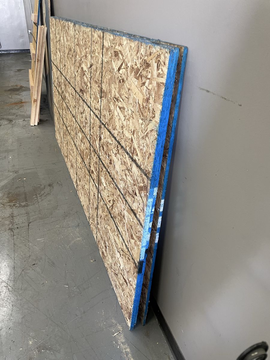 3/4” OSB Sheets and other wood.