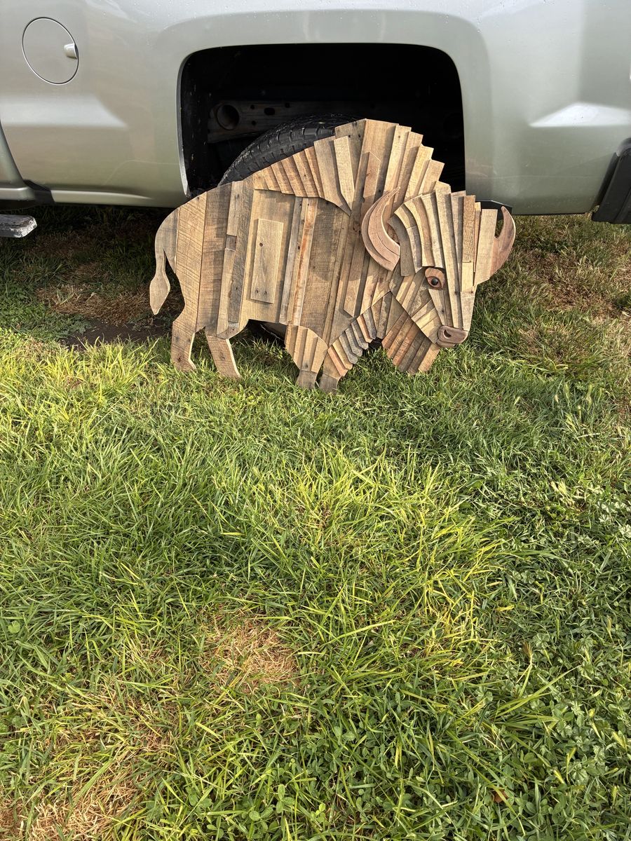 Wooden Mosaic Buffalo
