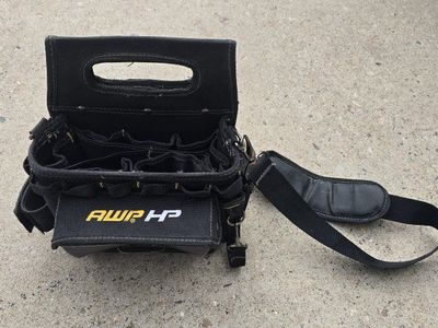 AWP HP Electricians Tool Bag Black with Shoulder Strap - Multi-Pocket Organizer