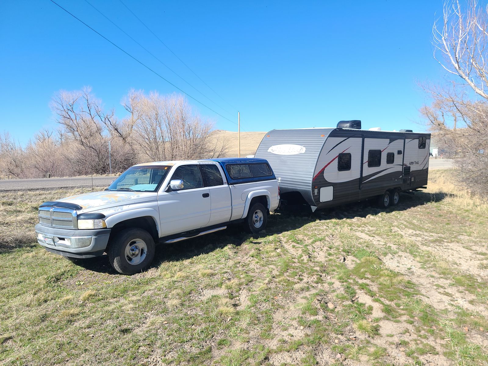 Truck and trailer.