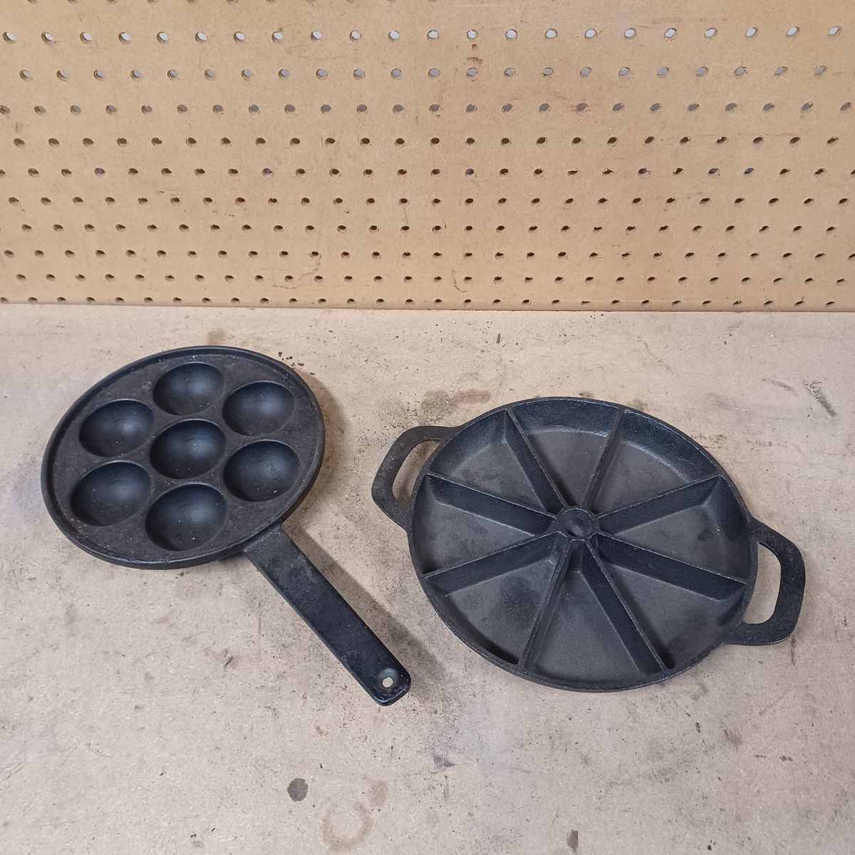Cast iron pans. Both for $25