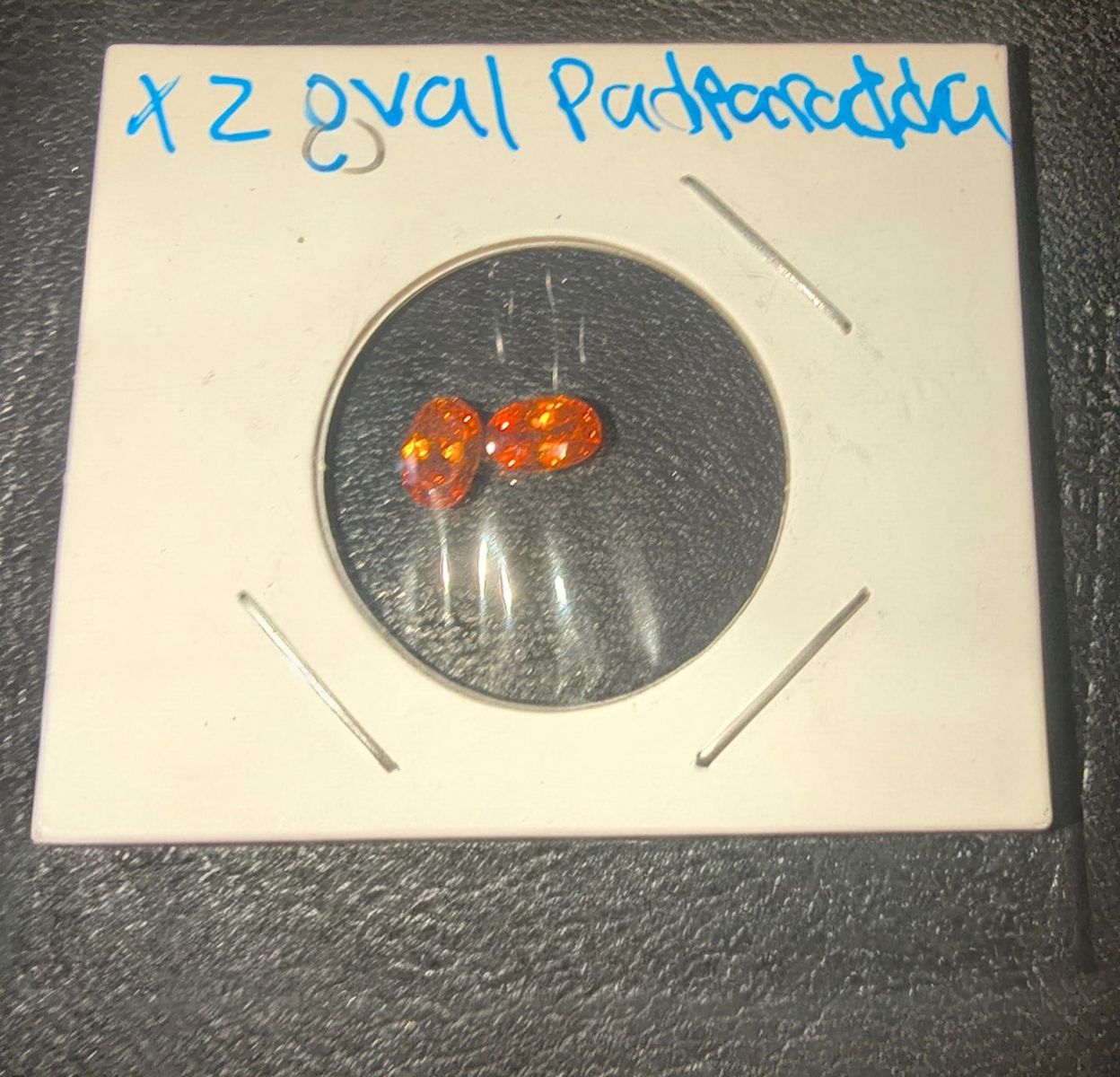 Natural Padparadscha Sapphire Gemstones - Pair Oval Cut Loose Stones.